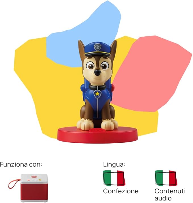 FABA Sound Character – PAW Patrol The Squad of Puppies: Chase – Stories and Sound Fairy Tales, Boys and Girls 2-4 Years, Italian Version