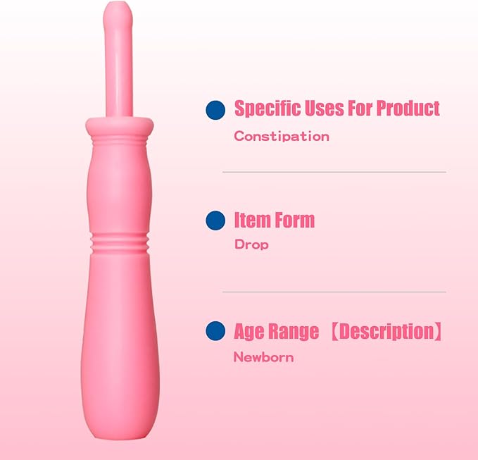uhfi Gas and Colic Reliever for Babies, 20 Count Natural Solution Effective Instant Constipation Gas Relief for Babies Boys Girls Colic and Gas Relief, Pink