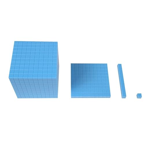 hand2mind 1610 Blocks, Blue Plastic Base Ten Blocks, Place Value Manipulatives, Base 10 Blocks, Counting Manipulatives, Math Manipulatives First Grade, Math Blocks, Place Value Blocks, Base 10 Math