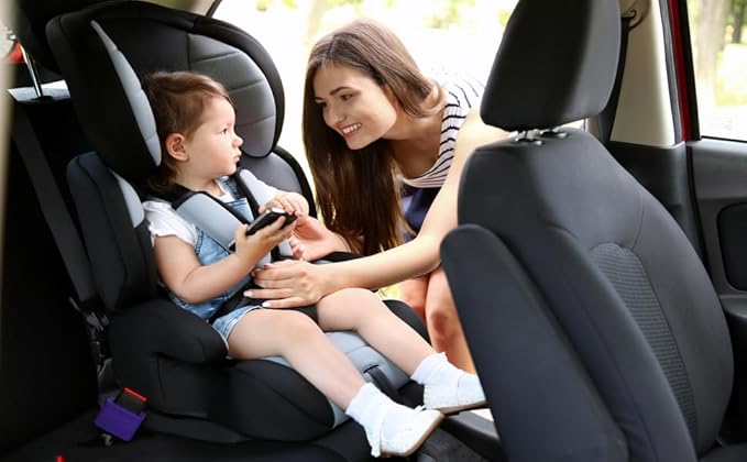 Silicone BPA-Free Buckle Booster for Rear Seat Belts - Uprights Your Second Row Receptacle for Easy Reach - No More Floppy Buckle (2)