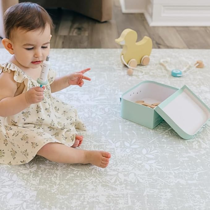 Baby Play Mats for Floor - Eden (6x10ft) - Premium EVA Foam Play Mat for Babies & Toddlers - Perfect for Tummy Time, Crawling, Playroom - Stylish & Comfortable Kids Play Mat