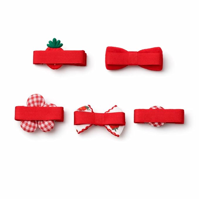 Baby Girl Hair Clips Non Slip for Thin to Thick Hair - No Damage Soft Barrettes for Newborn Infant Toddler - Cute Cartoon Hair Accessories Set (Coral)