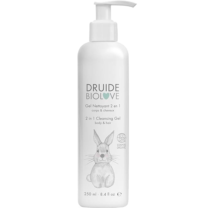 2-in-1 Cleansing Baby Body Gel Hair Shampoo Care ,organic Baby Shampoo Clean, Wash, Sulfate-Free, For Children Prone to Eczema, 250 ml (8.4 oz Size Chamomile,Orange Star Anise Made in Canada