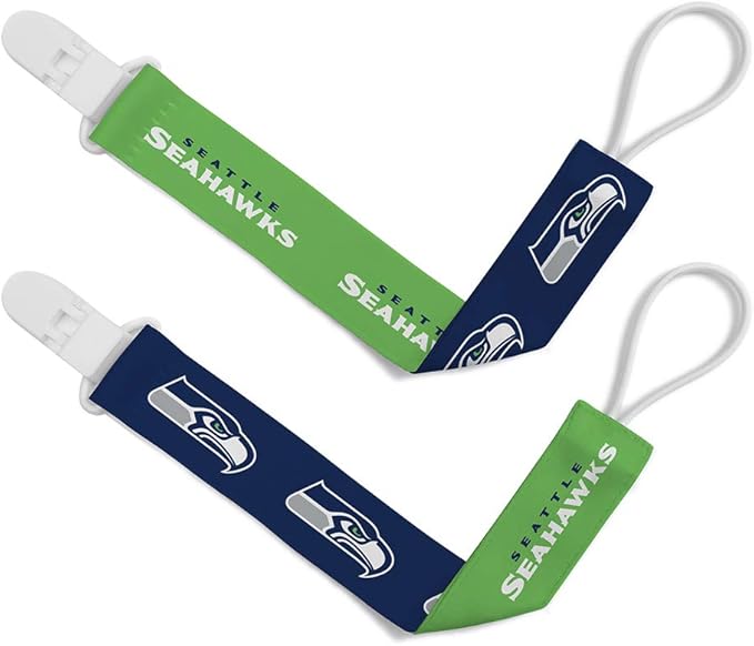 Masterpieces NFL Unisex-Baby 2-Pack Pacifier Clips