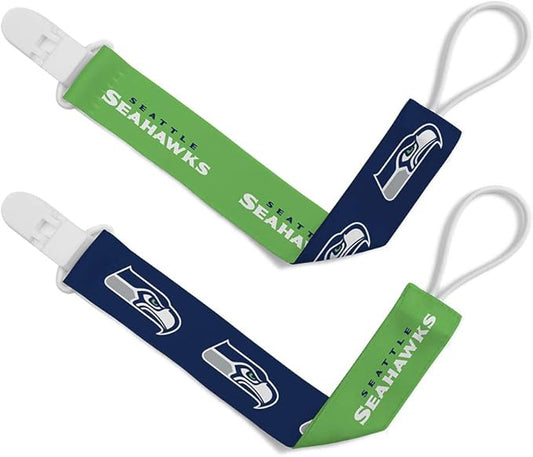 Masterpieces NFL Unisex-Baby 2-Pack Pacifier Clips