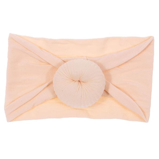 Nishine 6 Pack Cute Toddler Baby Girls Elastic Soft Nylon Headwraps Infant Knot Bow Headband Turban (Set 1)