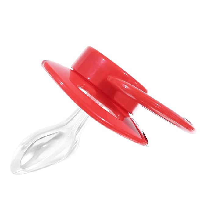 Landofgenie Adult Size Large Shield Pacifiers Bone Shaped Cutie Pacifier Red
