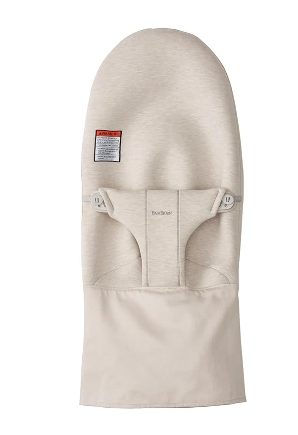 BabyBjörn Fabric Seat Bouncer Bliss, 3D-Jersey, Light Beige