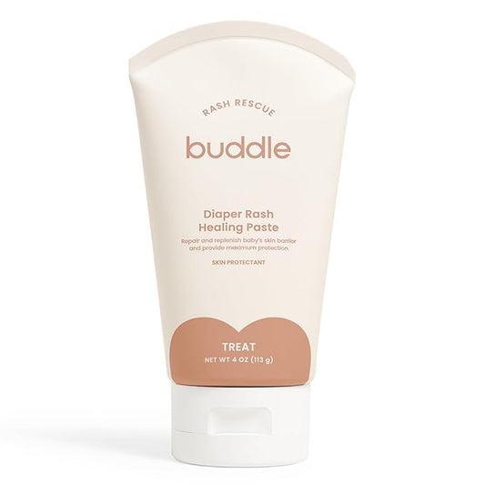 Buddle Diaper Rash Rescue Healing Ointment For Baby, 40% Zinc Oxide, Repairs & Nourishes, Pediatrician Tested, Fragrance-Free, 4 oz