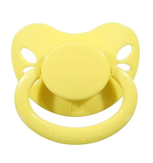 Landofgenie Adult Size Large Shield Pacifiers Butterfly Shaped Cutie Pacifier Yellow