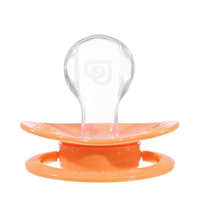Landofgenie Large Shield Adult Size Pacifiers Set Butterfly Shaped Cutie Pacifier 3 Pack - Red+Orange+Pink