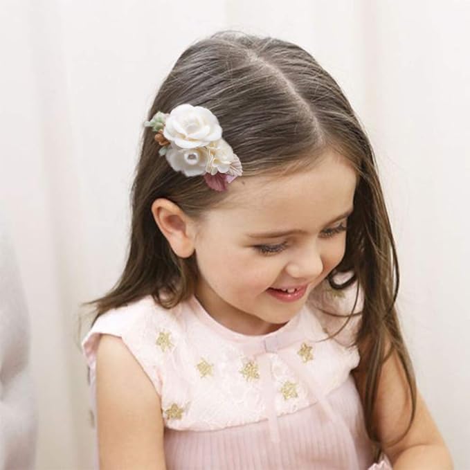 Flower Hair Clip BFNAAgirl Baby Girl Hair Bows Exquisite Hair Accessories Alligator Clips for Infants Toddlers Teen Kids Gift 3pcs/set