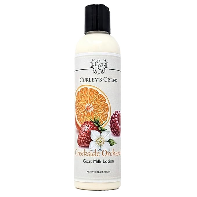 Curley's Creek Creekside Orchard | Goat Milk Lotion | Handmade Natural Skincare | Bright Fruity Freshness