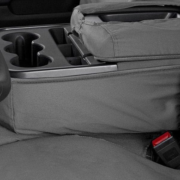 Covercraft Custom-Fit Rear-Second Seat Bench SeatSaver Seat Covers - Polycotton Fabric, Grey