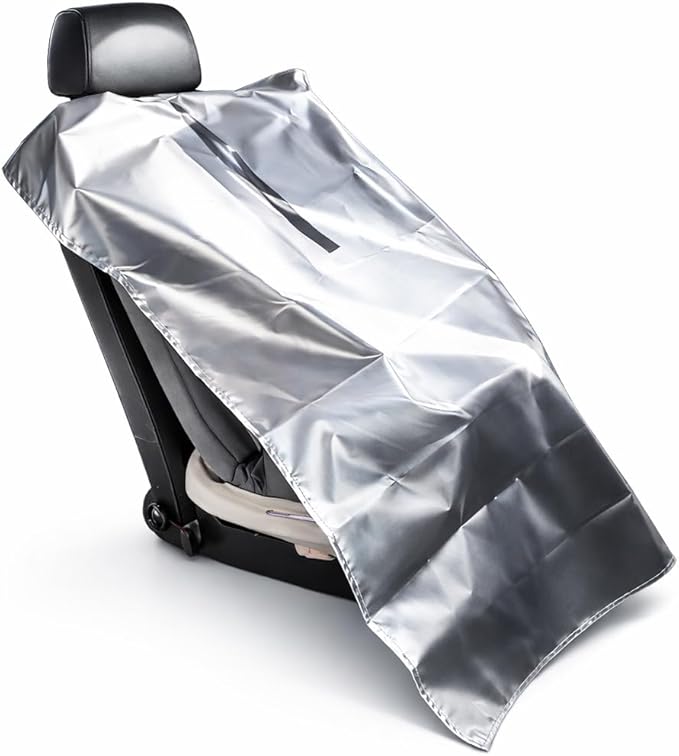 DS. DISTINCTIVE STYLE Baby Car Seat Cover Cooling Pad Sun Shade Infant Car Seat Cooler Protector Keeps Toddler Seat Cool Travel Accessories Silver