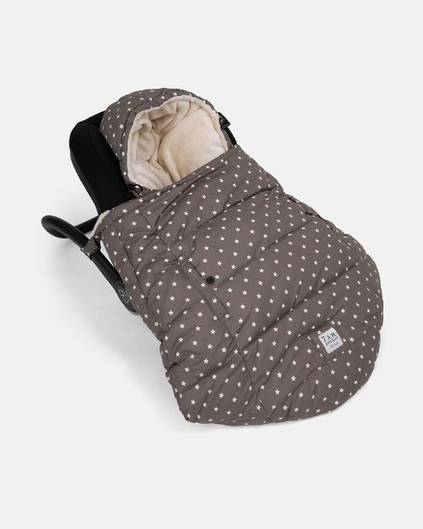 7AM Enfant Baby Carrier Cover - K-Poncho Universal Fit Winter Ultra Soft Plush Lining, Water Repellent Bunting Bag with Adjustable Hood, Multifunctional Stroller & Car Seat Blanket Cover | (0-3T)