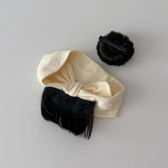Lovely Bowknot Wigs for Baby Girls Toddler Fashion Headband Newborn, Off-White