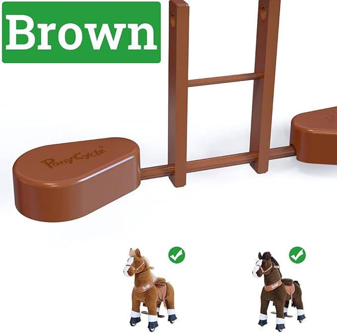 PonyCycle Pedal Pad (for Model Y/Model U Size 3& Size 4 Ride on Horse Brown, Chocolate) - Brown