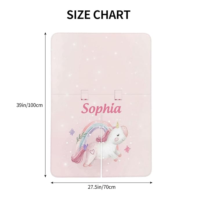 Custom Baby Car Seat Canopy with Name, Personalized Stroller Baby Car Seat Covers for Girls, Minky Nursing Carseat Cover for Breastfeeding, Car Seat Canopies for Infant Newborn(Unicorn Rainbow)