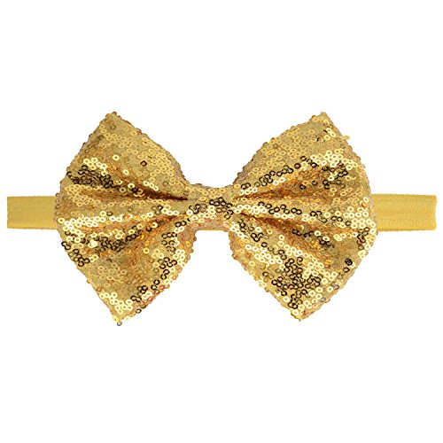 Baby Christmas Sequins Headband Bow Red Green Glitter Hair Band BHC03 (Set-B)