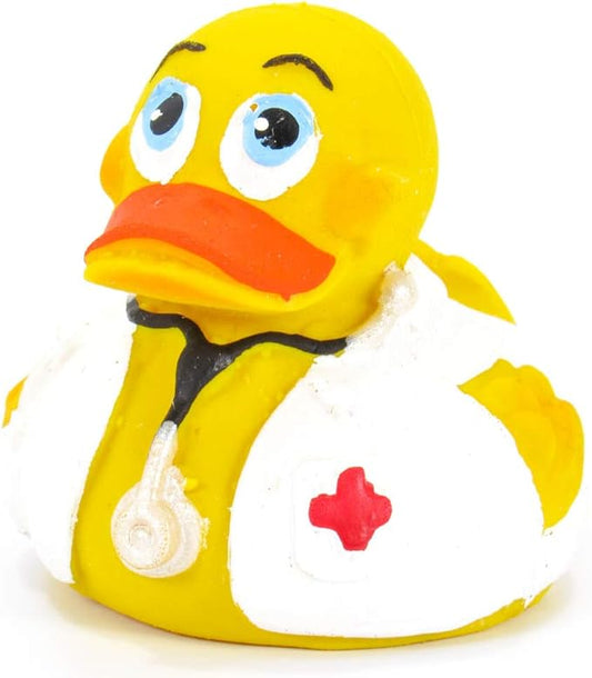 Doctor Physician Rubber Duck Bath Toy | All Natural, Organic, Eco Friendly, Squeaker | Collectable | Imported from Barcelona, Spain