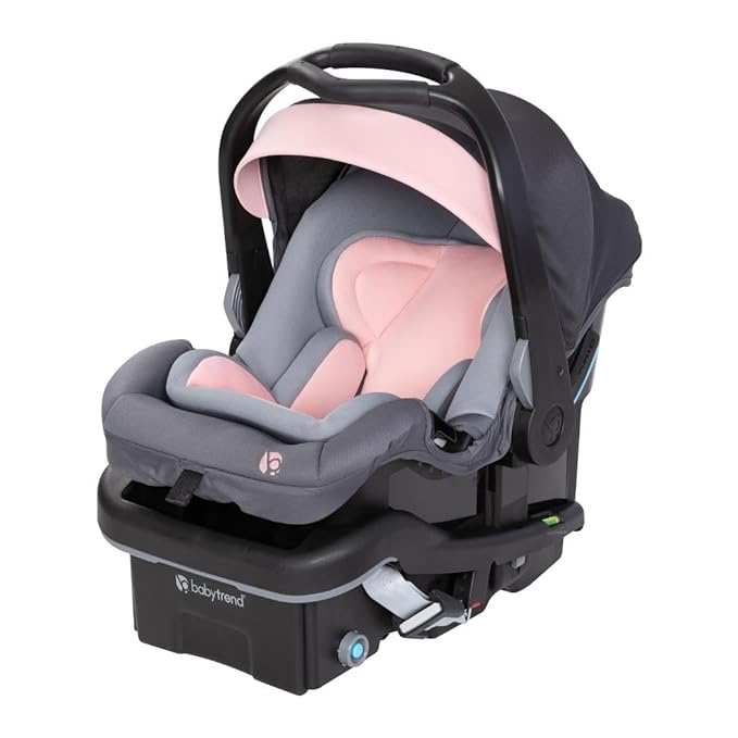 Baby Trend Secure-Lift Infant Car Seat, Madrid Pink – Compact Lightweight Carrier, Infant Comfort Cushioning, Adjustable Harness Fit