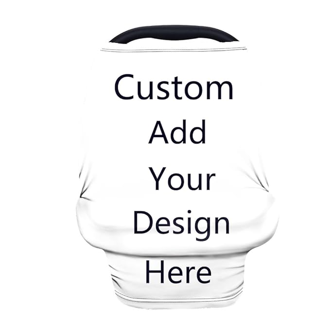 Forchrinse Custom Baby Car Seat Canopy for Boys Girls - Soft Nursing Breastfeeding Cover Stroller Cover Baby Car Seat Cover