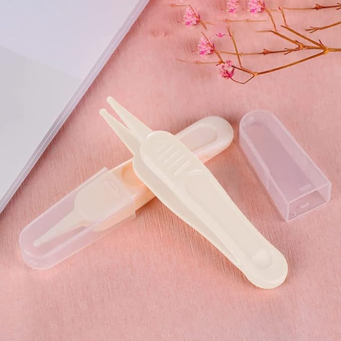 GSHLLO 6 Pcs Baby Nasal Tweezers Nose Cleaning Tweezers Infant Booger Pickers Removers Ear Cleaning Clips Care Tools for Baby