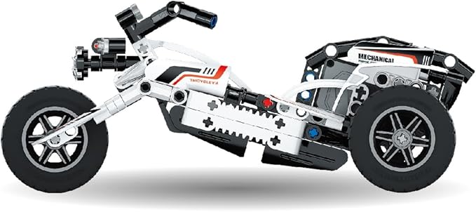 iM.Master - Moto Blanca 2 en 1 - Maqueta de Moto Technic Combinable con Coche F1 - Pull Back - Bloques de Construcción Adultos y Niños - 198 Piezas - Juegos Educativos STEM - Maqueta para Construir