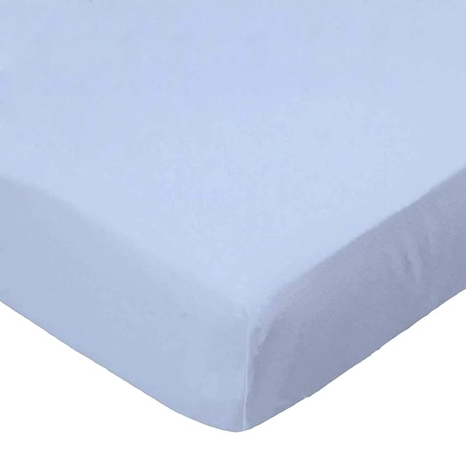 SheetWorld Fitted 100% Cotton Flannel Pack N Play Sheet Fits Graco Square Play Yard 36 x 36, Flannel FS4 - Blue, Made in USA