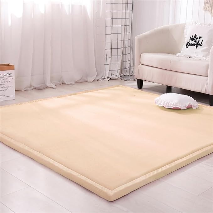 Coral Velvet MatArea Rugs,Yoga Mat Exercise Pads,children'sLarge Foldable Play Mat, Extra Soft Activity Floor Mat Playroom Bedroom-B-200 * 220cm