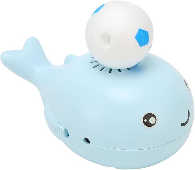 Floating Ball Whale Toy, USB Charge Plastic Whale Floating Ball Toy for Family (Blue)
