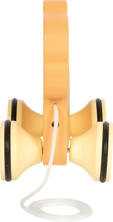 small Foot 12733 Tiger "Safari", Flexible Pull Tiger Made of FSC 100% Certified Wood, Motor Skills Toy for Children from 12 Months, Orange