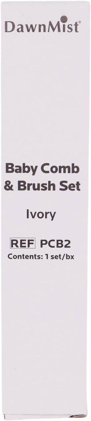 Dukal PCB2 Dawn Mist Baby Comb and Brush Set, Ivory, Ivory, Pack of 288