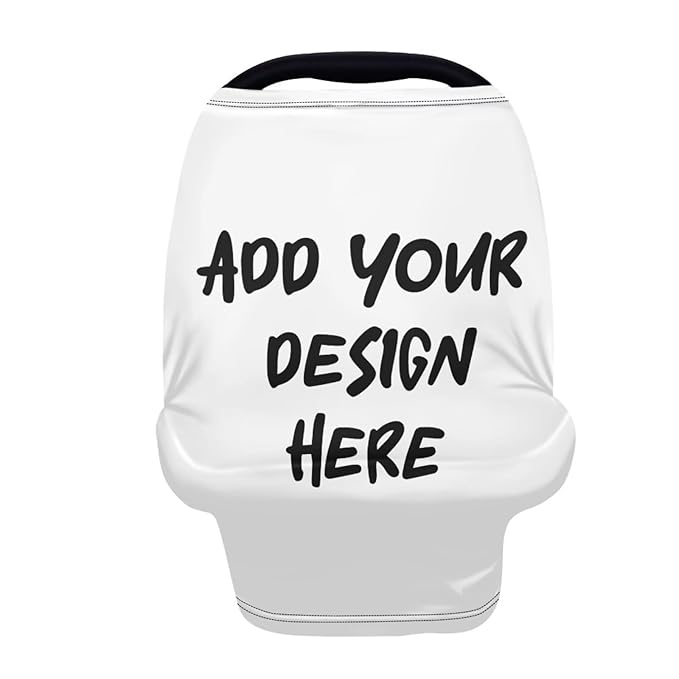 GIFTPUZZ Custom Nursing Cover for Breastfeeding Car Seat Covers for Babies Blocks Sunlight Ultra-Soft Car Seat Canopy Breathable Multipurpose Design Light Blanket Stroller Cover