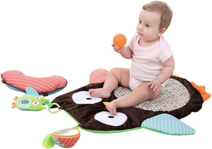 Garneck Owl-Themed Climbing Mat - Non Slip Soft and Safe Rug for Crawling and Sensory Development Ideal for Infants and 1pc Play Mat for Indoor Fun