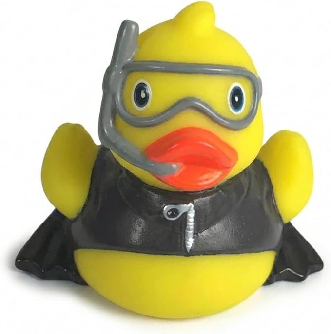 3" Rubber Duck [Sealed Hole, Floats Upright] - Baby Safe Bathtub Bathing Toy - Snorkel Rubber Duck