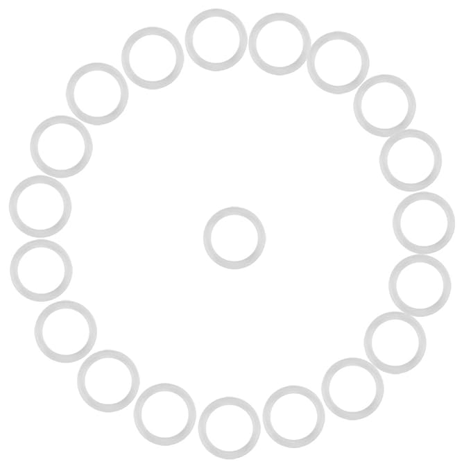 20pcs Baby Pacifier Safy Silicone O-Rings Dummy Pacifier Chain for Infnat Clips Adapter Holder for Baby Show or Birthday Gift(Transparent)