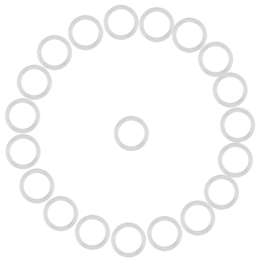 20pcs Baby Pacifier Safy Silicone O-Rings Dummy Pacifier Chain for Infnat Clips Adapter Holder for Baby Show or Birthday Gift(Transparent)