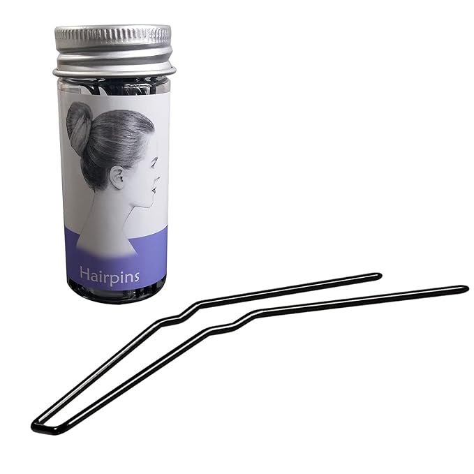 Hairpins for Bun ROCST Bobby Pins Clips for Ballet Woman girl Hairdressing salon (2 inch, Brown12pcs) (Black, 3 inch (Pack of 24))
