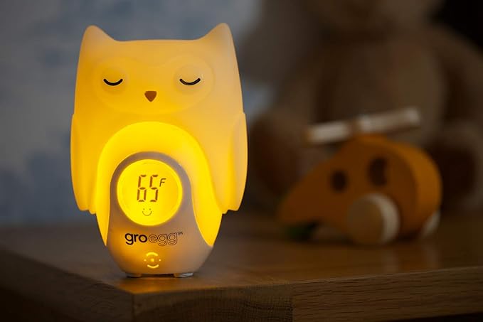 Tommee Tippee Groegg Oona the Owl Digital Room Thermometer Shell Cover - Owl Animal Cover, Nursery Room Accessory