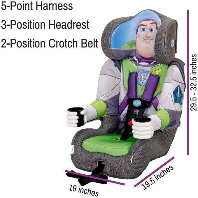 KidsEmbrace 2-in-1 Car Seat | Forward-Facing Harness (26.5–65 lbs) & Booster Mode (40–100 lbs) | Latch | Premium Fit with Multi-Position Headrest, Harness & Recline