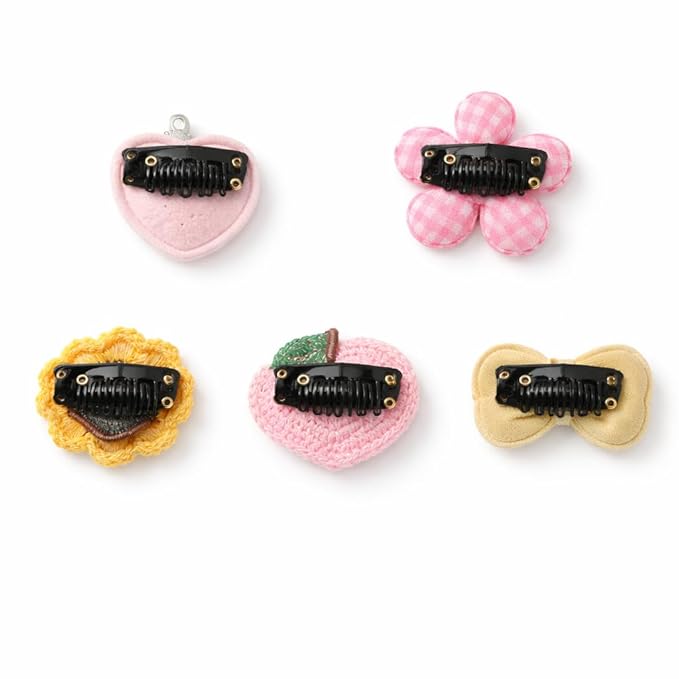 Baby Girl Hair Clips Non Slip for Thin to Thick Hair - No Damage Soft Barrettes for Newborn Infant Toddler - Cute Cartoon Hair Accessories Set (Pink)