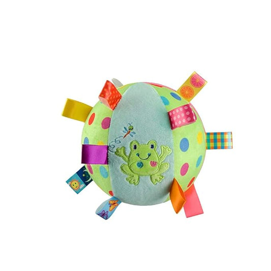 Baby Ball Kid Infant Early Educational Soft Plush Tag Colorful Ball Hand Grasp with Bell Inside