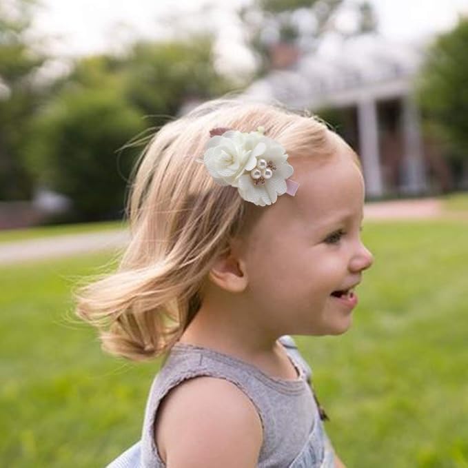 Flower Hair Clip BFNAAgirl Baby Girl Hair Bows Exquisite Hair Accessories Alligator Clips for Infants Toddlers Teen Kids Gift 3pcs/set