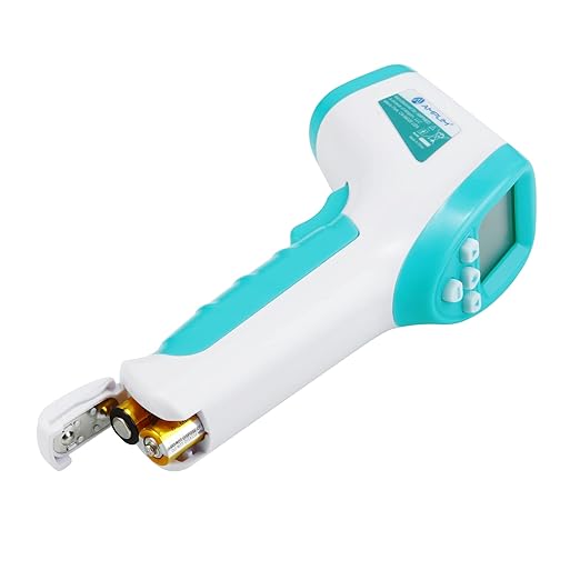 Amplim No-Touch Forehead Thermometer for Adults, Kids, and Infants: Digital Temporal Touchless Medical Grade Thermometer with LCD Display, Registry Must Have for Body Fever Temperatures, Blue