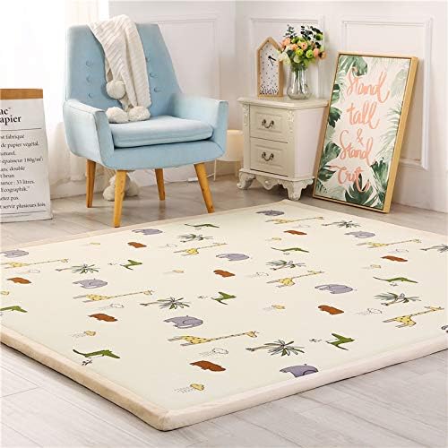 Coral Velvet MatArea Rugs,Yoga Mat Exercise Pads,children'sLarge Foldable Play Mat, Extra Soft Activity Floor Mat Playroom Bedroom-L-150 * 200cm