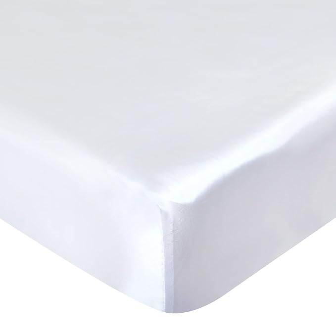 Satin Crib Sheets 2 Pack for Boys Girls, Soft & Silky Crib Sheet for Baby Hair (52"x28"x8") Fitted for Standard Crib Mattress, White Crib Sheets