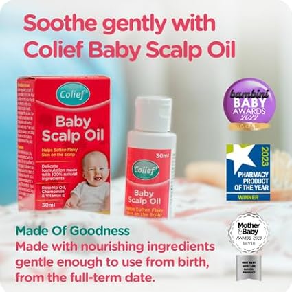 Colief Baby Scalp Oil & Baby Face Balm | Soothing Moisturizing Oil and Balm for Babies Scalp and Skin | Preventative of Itchy, Flaky, Dry, Damaged Skin on Infants | Rosehip Oil and Chamomile