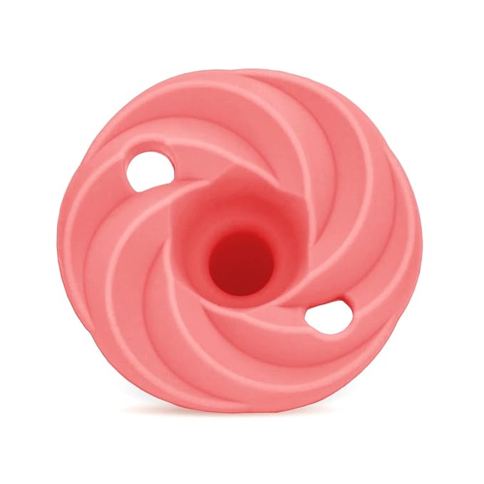Doodle & Co. Holland Classic Pacifier for New Born Babies | BPA Free Natural Nipple Shape 100% Silicone for Infants | Helps Promote Healthy Oral Development | 0-3 Months | Peach/Plum